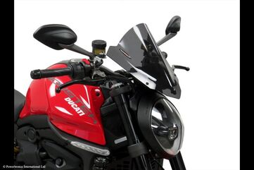 Powerbronze / パワーブロンズ Light Screen for DUCATI MONSTER 950 21-23/STREETFIGHTER V2 22-23 (320 MM HIGH)/AMBER | 430-U325B-007
