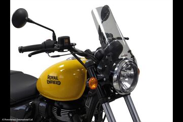 Powerbronze / パワーブロンズ Light Screen for ROYAL ENFIELD HUNTER 350 22-23/METEOR 350 21-23 (325 MM HIGH)/SOLID BLACK | 430-U345B-003