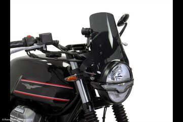 Powerbronze / パワーブロンズ Light Screen for MOTO GUZZI V7 STONE 21-23/V7 SPECIAL EDITION 23/V7 SPECIAL 23 (230 MM HIGH)/SOLID BLACK | 430-U351A-003