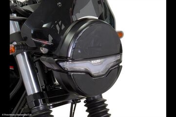 Powerbronze / パワーブロンズ Headlight Protectors for MOTO GUZZI V7 STONE 21-23/V7 SPECIAL EDITION 23 (TWO PIECE)/SOLID BLACK *NOT ROAD LEGAL* | 440-M021Q-003