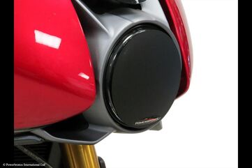 Powerbronze / パワーブロンズ Headlight Protectors for TRIUMPH SPEED TRIPLE 1200 RR 22-23/FROSTED STEALTH GREY **NOT ROAD LEGAL** | 440-T089Y-019