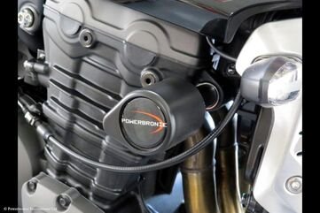 Powerbronze / パワーブロンズ Badged Crash Post Set for TRIUMPH SPEED TRIPLE 1200 RS 21-23/SPEED TRIPLE 1200 RR 22-23/BLACK | 513-T115-003
