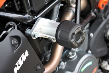 GSGモトテクニック クラッシュパッドセット ホールディングプレート アルミ KTM Duke 125 (2017 -) | 4060255-KM10-DS