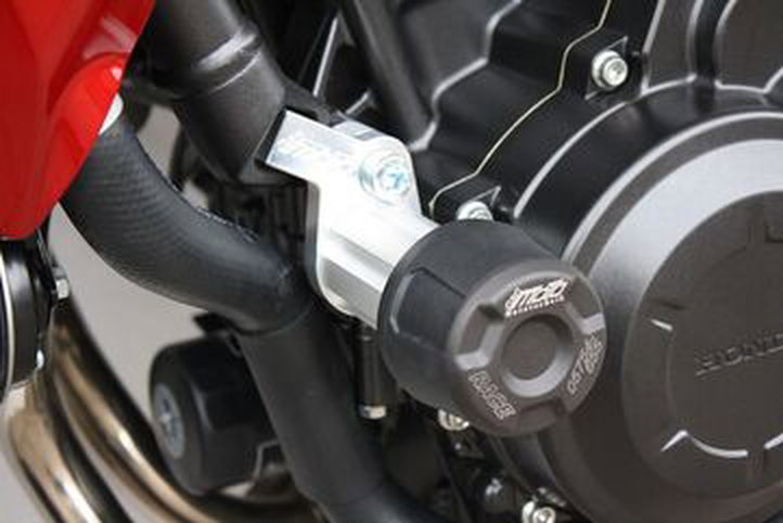 GSGモトテクニック クラッシュパッドセット マウンティングプレート ブラックアノダイズド Honda CB 500 F / CB 500 X (2013-2018) | 4060260-H49-SH