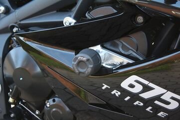 GSGモトテクニック クラッシュパッドセット ホールディングプレート アルミ Triumph Daytona 675 (2006-2012) up to chassis number: 459251 | 9044750-T18-DS