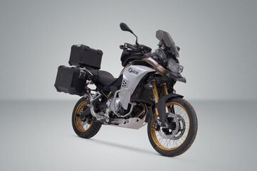 SW Motech / SWモテック Adventure set luggage. Black. BMW F 850 GS Adv (20-). Inox racks. | ADV.07.897.75200/B