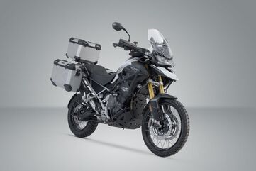 SW Motech / SWモテック Adventure set luggage. Silver. Tiger 1200 Rally Pro/GT/GT Pro (22-). | ADV.11.905.75001/S