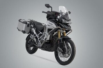 SW Motech TRAX ADV aluminum case system. Silver. 45/37 l. Tiger 1200 Rally /GT Explorer. | KFT.11.905.70101/S
