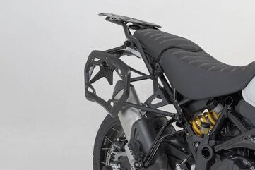 SW Motech TRAX ADV aluminum case system US model. Black. 45/37L. Ducati DesertX (22-). | KFT.22.995.70100/B