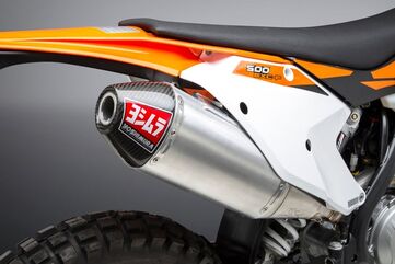 Yoshimura / ヨシムラ USA KTM 450Sx-F/500Exc-F/Husq Fc/Fx450 16-18 RS-4 Stainless Slip-On Exhaust, W/ Aluminum Muffler | 264612D322