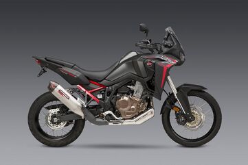 Yoshimura / ヨシムラ USA Africa Twin 20-22 RS-12 Stainless Slip-On Exhaust, W/ Stainless Muffler | 12401BS520