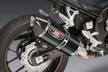 Yoshimura / ヨシムラ USA CBR500R 16-21 R-77 Stainless Slip-On Exhaust, W/ Carbon Fiber Muffler | 12553B0220