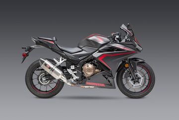 Yoshimura / ヨシムラ USA CBR500R 16-21 R-77 Stainless Slip-On Exhaust, W/ Stainless Muffler | 12553B0520