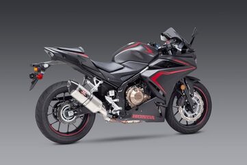 Yoshimura / ヨシムラ USA CBR500R 16-21 R-77 Stainless Slip-On Exhaust, W/ Stainless Muffler | 12553B0520