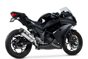 Yoshimura / ヨシムラ USA Ninja 300 13-17 R-77 Stainless Slip-On Exhaust, W/ Stainless Muffler | 147002J520