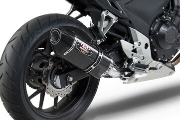 Yoshimura / ヨシムラ USA CBR500R/Cb500F 13-15 R-77 Stainless Slip-On Exhaust, W/ Carbon Fiber Muffler | 1250020220