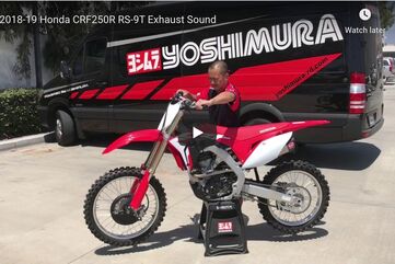 Yoshimura / ヨシムラ USA CRF250R 18-19/Rx RS-9T Stainless Slip-On Exhaust, W/ Dual Stainless Mufflers | 22843BR520