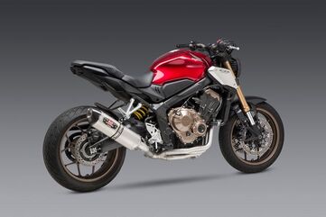 Yoshimura / ヨシムラ USA CBR650F 14-18/Cb650F 18/Cb650R 19-20 Race R-77 Stainless Full Exhaust, W/ Stainless Muffler | 12651AJ520