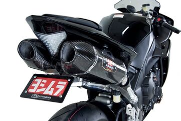 Yoshimura / ヨシムラ USA YZF-R1 09-14 R-77 Stainless Slip-On Exhaust, W/ Carbon Fiber Mufflers | 1314202