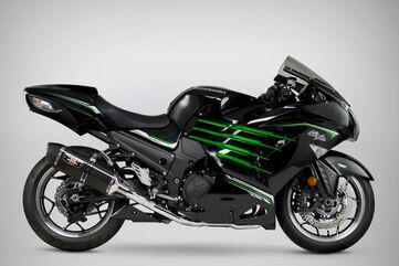 Yoshimura / ヨシムラ USA ZX-14R/Abs 12-22 Race R-77 Stainless Full Exhaust, W/ Carbon Fiber Muffler | 1414100220