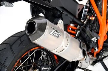 Zard / ザードマフラー ステンレススチール レーシング スリップオン + カーボンエンドキャップ KTM 1050/1190/1290 ADVENTURE (2013-2016) | ZKTM225SSR