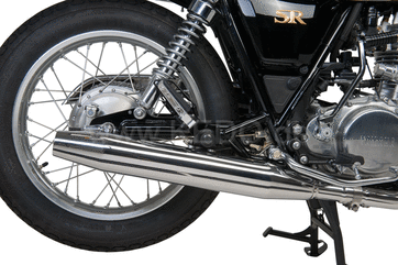 Kedo SR500 DragPipe silencers incl Catalytic Converter, Stainless Steel polished, Vehicle Type approv, incl.. Clamp (Please order Gasket 91310 at the same time) | 93607