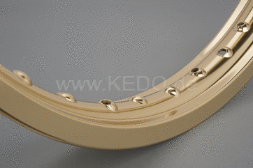 Kedo Replica Aluminum Rim 1.85x21 "Shiny Gold Anodized, Drilled | 10288G