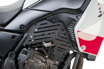 Kedo T7 Aluminum Side Cover Set left + right, closing the gap between visually engine and fairing left and right, including mounting material. | 31071