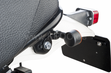 Kedo Rear Indicator bracket, suitable for mini and LED indicators with M6 / M8 thread, stainless steel coated black, 1 pair | 50184