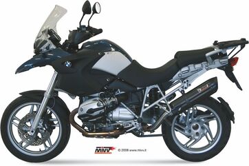 MIVV / ミヴ- SPORT スリップオン スチール、黒 for BMW R 1200 GS (04-07) | B.002.L9