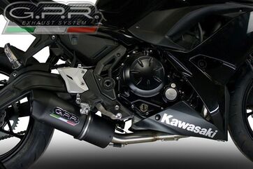 GPR / ジーピーアール Original For Kawasaki Z 650 2017/20 E4 Homologated Full Exhaust Catalized Furore Evo4 Nero | E4.CO.K.160.CAT.FNE4