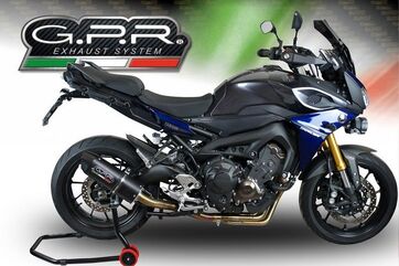 GPR / ジーピーアール Original For Yamaha Mt-09 Tracer/Fj-09 Tr 2017/20 E4 Homologated Full Exhaust Catalized Furore Evo4 Nero | E4.CO.Y.202.CAT.FNE4