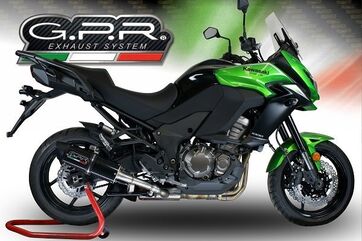 GPR / ジーピーアール Original For Kawasaki Versys 1000 I.E. 2017/18 E4 Homologated スリッポンエキゾースト Furore Evo4 Nero | E4.K.175.FNE4