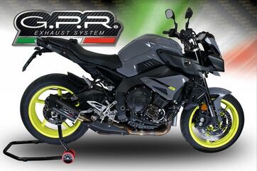 GPR / ジーピーアール Original For Yamaha Mt-10 / Fj-10 2016/20 E4 Homologated スリッポンエキゾースト Furore Evo4 Nero | E4.Y.203.FNE4