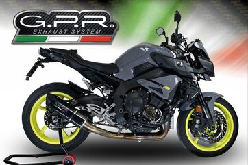GPR / ジーピーアール Original For Yamaha Mt-10 / Fj-10 2016/20 E4 Homologated Full Exhaust Catalized Furore Evo4 Nero | E4.Y.204.CAT.FUNE