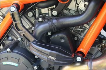 GSGモトテクニック クラッシュパッドセット “Streetline” アタッチメント ブラックアノダイズド KTM 1290 Super Duke R (2020 -) | 1505040-KM13-SH