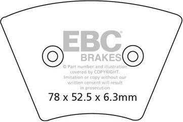 EBCブレーキ UK製ケブラー オーガニックFAシリーズ ブレーキパッド フロント左側用 | FA026
