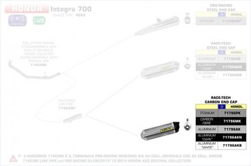 ARROW / アロー HONDA INTEGRA / NC 700 S-X eマーク認証 アルミニウム RACE-TECH サイレンサー カーボンエンドキャップ付 オリジナル / Arrowコレクター用 | 71796AK