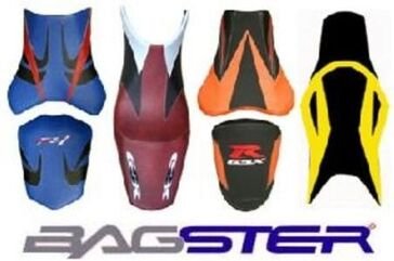 Bagster シートカバー Z 800 ブラック deco オレンジ レッド/Racing ブラック/マットブラック/Broderie レッド | 2232C