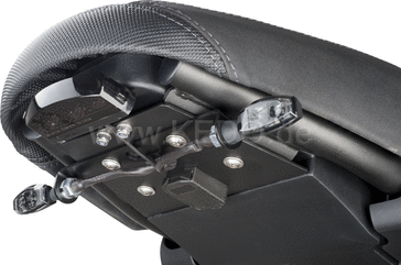Kedo fenderless' Tail conversion, cover plate aluminum coated, recommended for conversion to swingarm license plate item 62028 | 62032