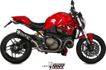 MIVV / ミヴ SPORT DELTA RACE SLIP-ON Muffler BLACK STAINLESS STEEL for DUCATI MONSTER 1200 2014 - 2016 EC approved (Euro3) Catalyzer is included | D.030.LDRB