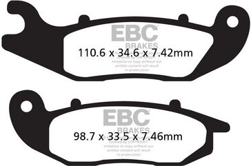 EBCブレーキ カーボン TT パッド Enduro/MX バイク フロント左側用 | FA465TT