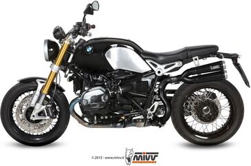 MIVV / ミヴX-CONE スリップ オン ブラックステンレススチール for BMW R NINE T (2014 - 2016) | B.024.LP1