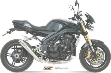 MIVV / ミヴ -SPORT Xcone- スリップオン ステンレス for TRIUMPH SPEED TRIPLE (05-06) | T.005.LC3