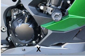 GSGモトテクニック クラッシュパッドセット Kawasaki Ninja 1000 SX (2020 -) | 407040-K488-SH-DS