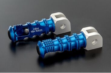 ABM / エービーエム Replacement rests rGrip KA 1 - rider, クランプカラー: シルバー, レストカラー: ブラック | 100183-F11-F15