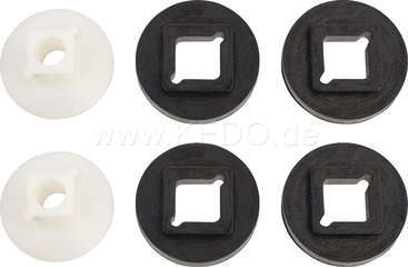 Kedo Headlight Mounting Kit, 4x rubber, 2x sleeve, for mounting the headlight on the headlight brackets (suitable for original metal and plastic headlights) | 41394