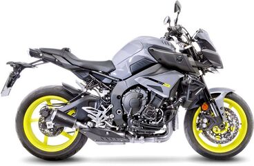 LeoVince / レオビンチ LV-10 ブラック スリップオン ステンレス, ステンレス エンドキャップ Racing YAMAHA MT-10/FZ-10/MTN1000 (2016-2019) | 15203B