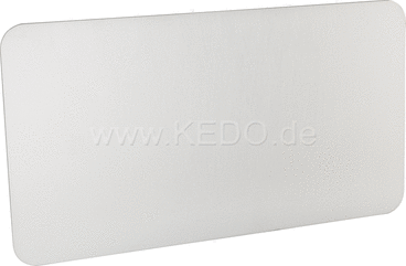 Kedo License Plate Reinforcement Plate, aluminum raw, dimensions approx. 240x130x2, DIY (undrilled) for individual mounting | 60237