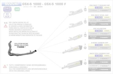 ARROW / アロー SUZUKI GSX-S 1000 '15 4:2:1 ステンレスコレクター| 71628MI
